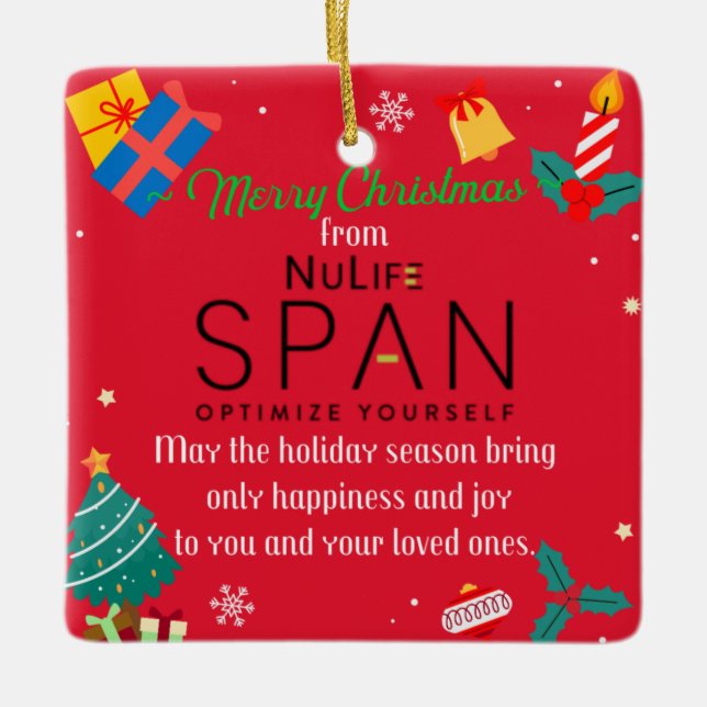 Ornamento De Cerâmica NuLifeSpan Orn de Natal (Frente)