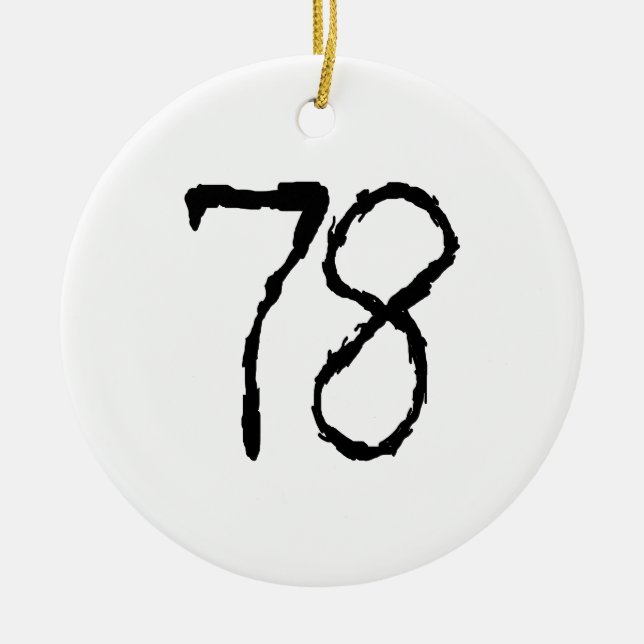 Ornamento De Cerâmica Number78 (Frente)