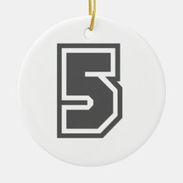 Ornamento De Cerâmica Número 5