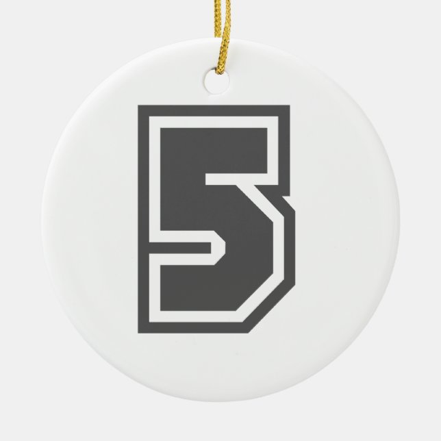 Ornamento De Cerâmica Número 5 (Frente)