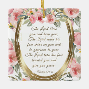 Ornamento De Cerâmica Números 6:24-26 O Senhor Abençoa-Te Natal
