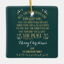 Números personalizados de bênção de Natal 6:24-26