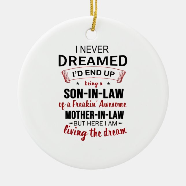 Ornamento De Cerâmica Nunca Sonhei Ser Filho-De-Direito Estranho (Frente)