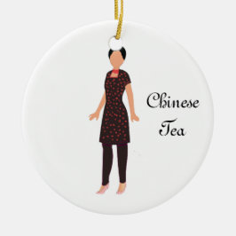 Ornamento De Cerâmica Nutcracker Chinês Tea Keepsasasaame Ornament