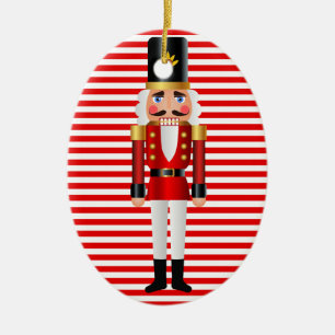 Ornamento De Cerâmica Nutcracker do Natal do bebê o primeiro personaliza