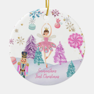 Ornamento De Cerâmica Nutcracker First Christmas Cerâmica Ornament