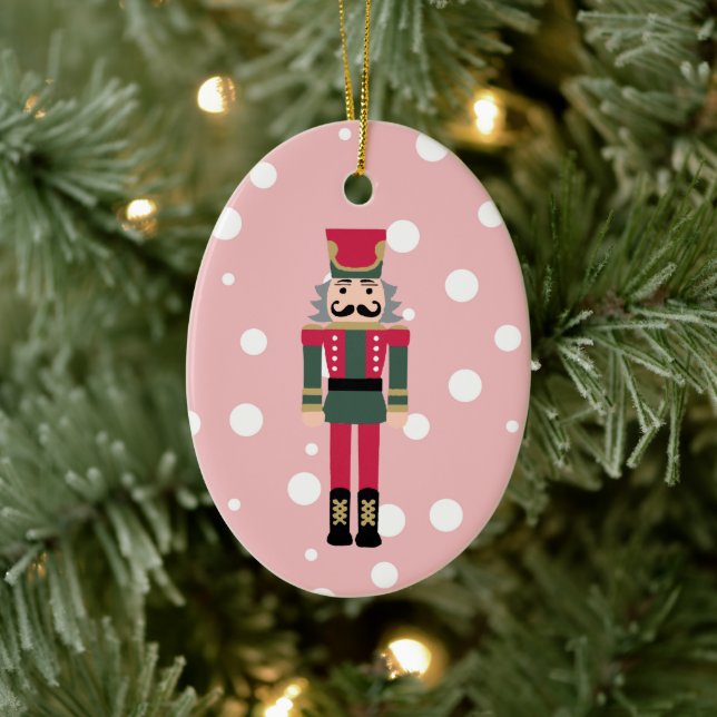 Ornamento De Cerâmica Nutcracker Illustration Christmas Design Classic C (Árvore)