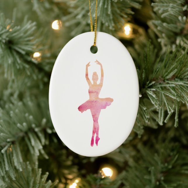 Ornamento De Cerâmica Nutcracker Ilustra Ballerina de Natal (Árvore)