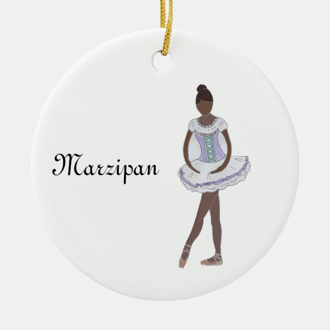 Ornamento De Cerâmica Nutcracker Marzipan Keepsasait Personalizável (Frente)