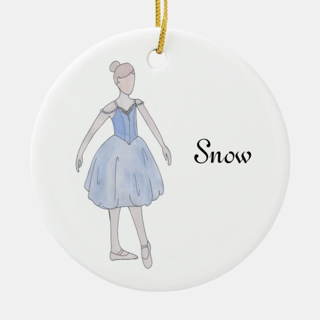 Ornamento De Cerâmica Nutcracker Snow Keepape Ornament (Frente)