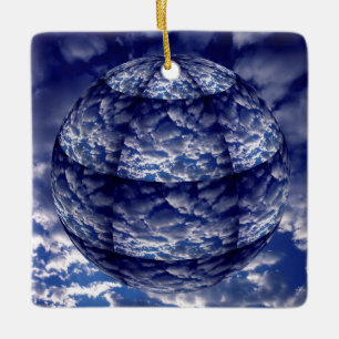 Ornamento De Cerâmica Nuvem abstrata esfera 3D