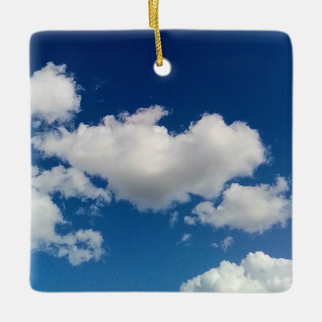 Ornamento De Cerâmica Nuvem mole longa (Frente)