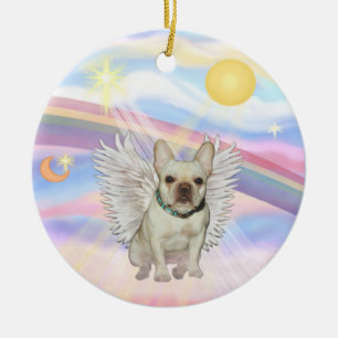Ornamento De Cerâmica Nuvens - Bulldog Francês (falso 1)
