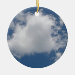 Ornamento De Cerâmica Nuvens Cumulus Inchadas em Céu Azul