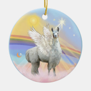 Ornamento De Cerâmica Nuvens - Llama Angel (12)