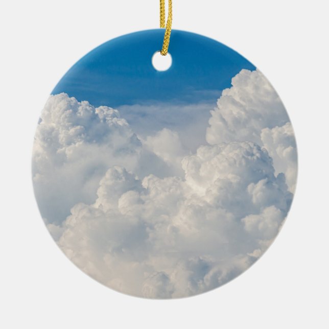Ornamento De Cerâmica Nuvens no céu (Frente)