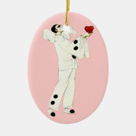Ornamento De Cerâmica O Amor de Pierrot