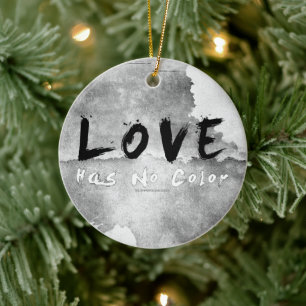 Ornamento De Cerâmica O amor de SlipperyJoe não tem ligação de cor racia