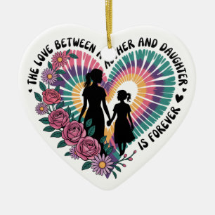 Ornamento De Cerâmica O Amor Entre Uma Mãe E Uma Filha É Para Sempre