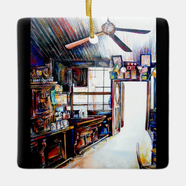 Ornamento De Cerâmica O amor não é uma parede, é uma ponte (Frente)