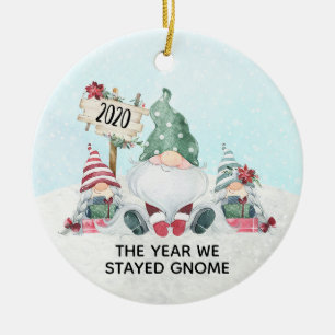 Ornamento De Cerâmica O Ano Em Que Ficamos O Gnome 2020 No Natal