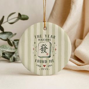 Ornamento De Cerâmica O Ano em que o Mahjong Me Encontrou Natal