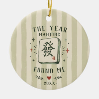 Ornamento De Cerâmica O Ano em que o Mahjong Me Encontrou Natal