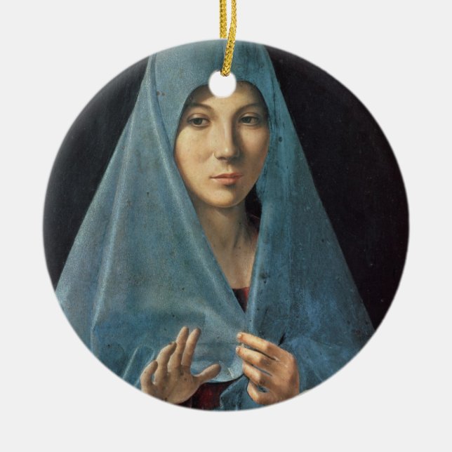 Ornamento De Cerâmica O aviso, 1474-75 (óleo no painel) (Frente)