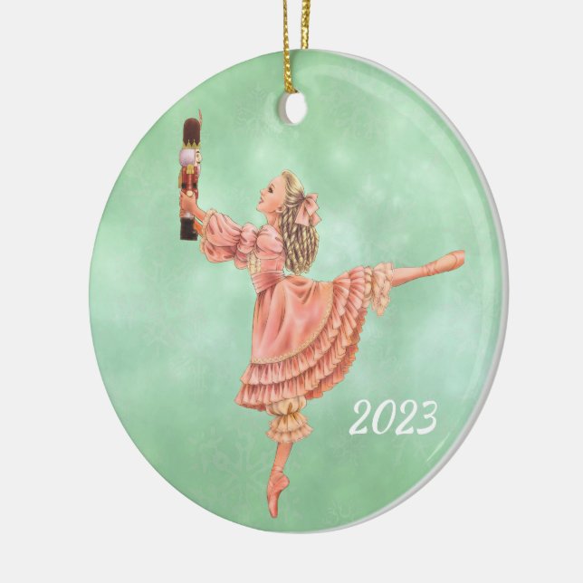 Ornamento De Cerâmica O Balé Nutcracker Clara Keepsawn Ornament (Esquerda)