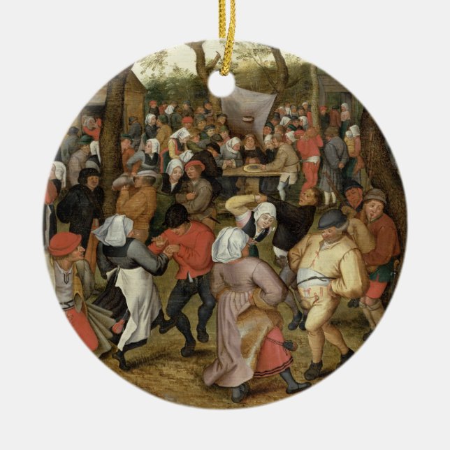 Ornamento De Cerâmica O banquete do casamento (Frente)