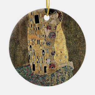 Ornamento De Cerâmica O beijo de Gustavo Klimt (cerca de 1908)