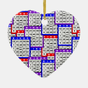 Ornamento De Cerâmica O Bingo carda o teste padrão