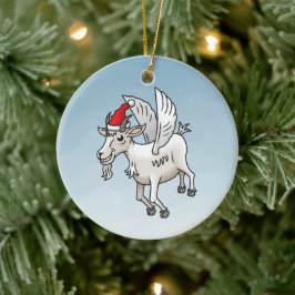 Ornamento De Cerâmica O Bode de Natal Que Voou