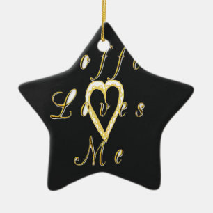 Ornamento De Cerâmica O café me ama.