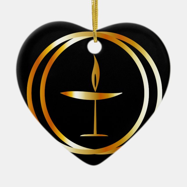 Ornamento De Cerâmica O cálice flamejante (Frente)