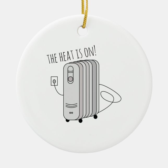Ornamento De Cerâmica O calor está ligada (Frente)