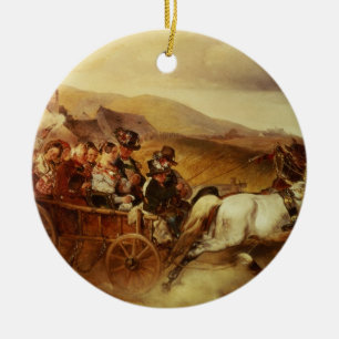 Ornamento De Cerâmica O carro do casamento