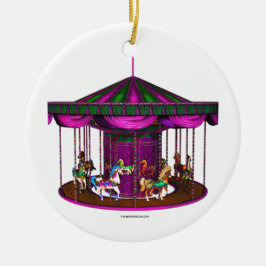 Ornamento De Cerâmica O carrossel roxo