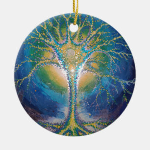 Ornamento De Cerâmica O cartão postal da árvore neural