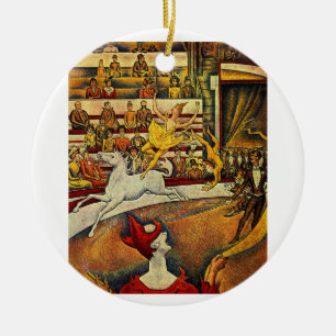 Ornamento De Cerâmica O circo de Georges Seurat (1891)