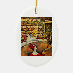 Ornamento De Cerâmica O circo de Georges Seurat (1891)