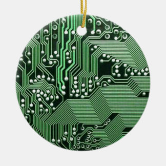 Ornamento De Cerâmica O conselho de circuito do computador