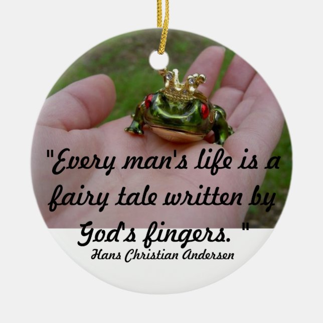 Ornamento De Cerâmica O conto de fadas do deus (Frente)