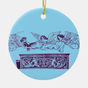Ornamento De Cerâmica O Corpo de Santa Catarina Levado pelos Anjos