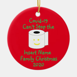 Ornamento De Cerâmica O Covid Personalizado 19 não consegue parar o Nata