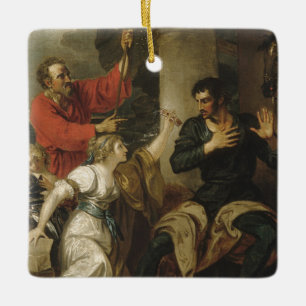 Ornamento De Cerâmica O Damsel e o Orlando