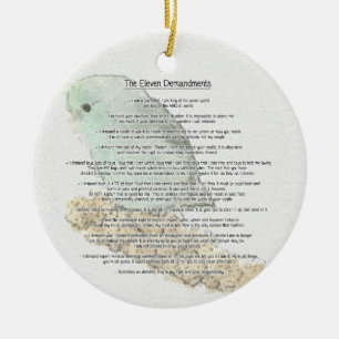 Ornamento De Cerâmica O Demandments de Parrotlets onze
