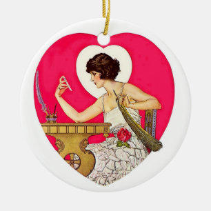 Ornamento De Cerâmica O desejo do coração por C Coles Phillips