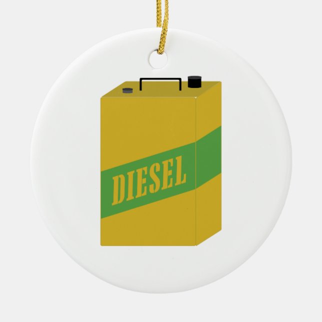 Ornamento De Cerâmica O diesel pode (Frente)