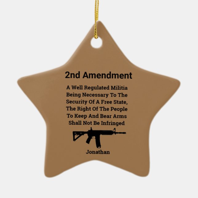 Ornamento De Cerâmica O Direito De Constituição Dos Estados Unidos De Ap (Frente)